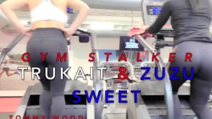 Fitness Girls Big Ass Fucked by a Creeper from the Gym, Threesome